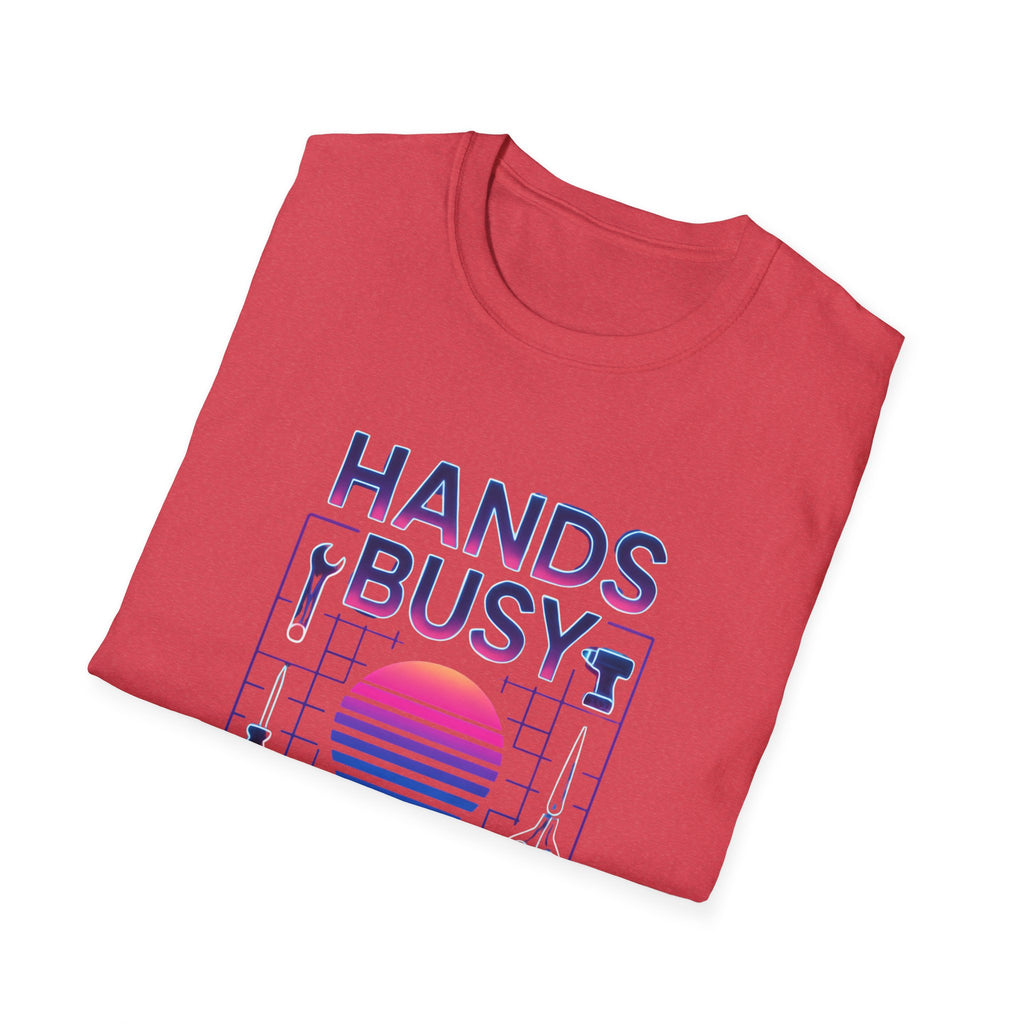 Busy Hands Neon Sign T-Shirt