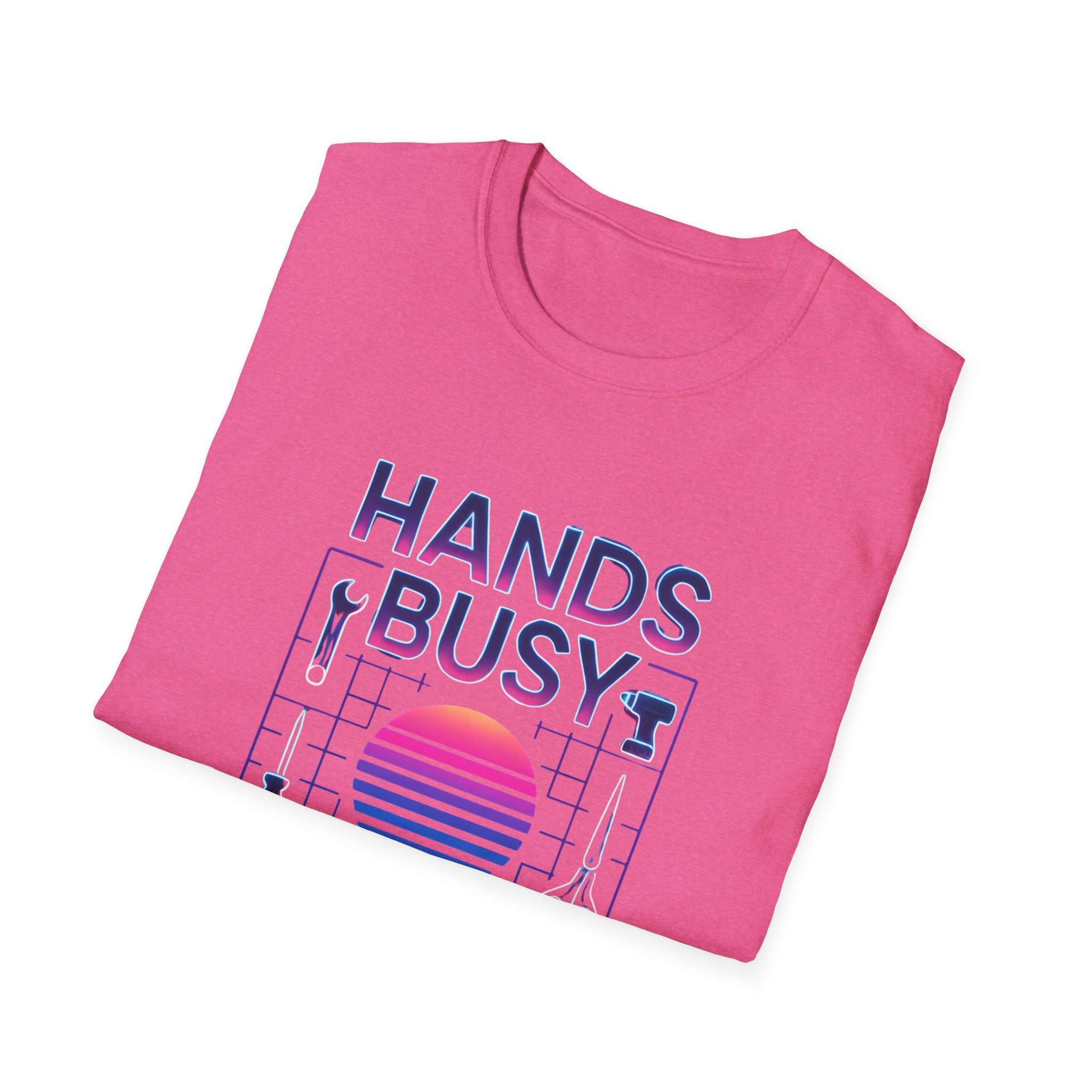 Busy Hands Neon Sign T-Shirt